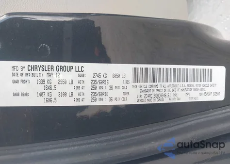 2012 Chrysler Town & Country Touring from USA, damaged, VIN 2C4RC1BG8CR346161